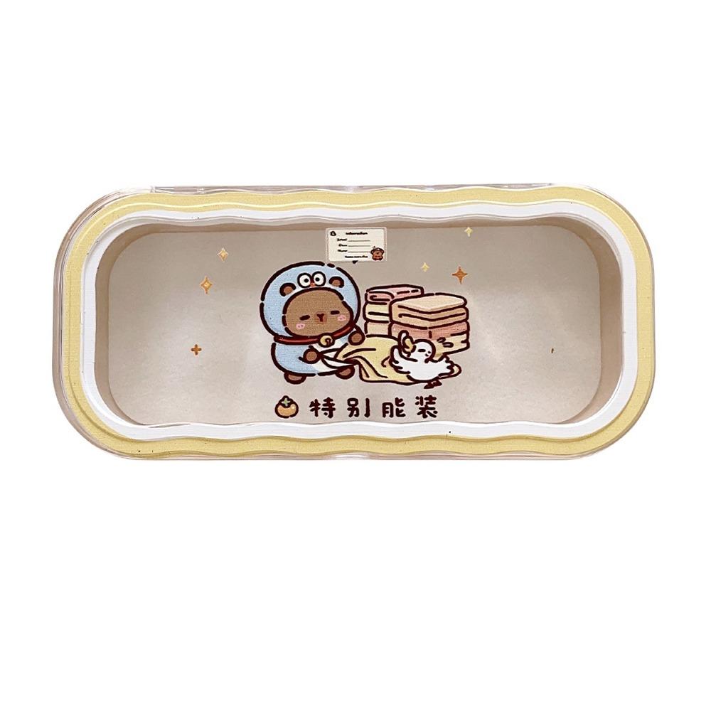 Plastic Puppy Glasses Case Visible Transparent Sunglasses Storage Box Cartoon Animals Portable Glasses Protective Case Gifts