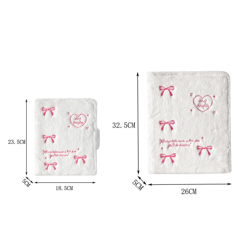 A4/A5 3 Inch Small Card Storage Bowknot Plush Photo Album Binder Photocard Collection Books Loose-Leaf Photocard Holder