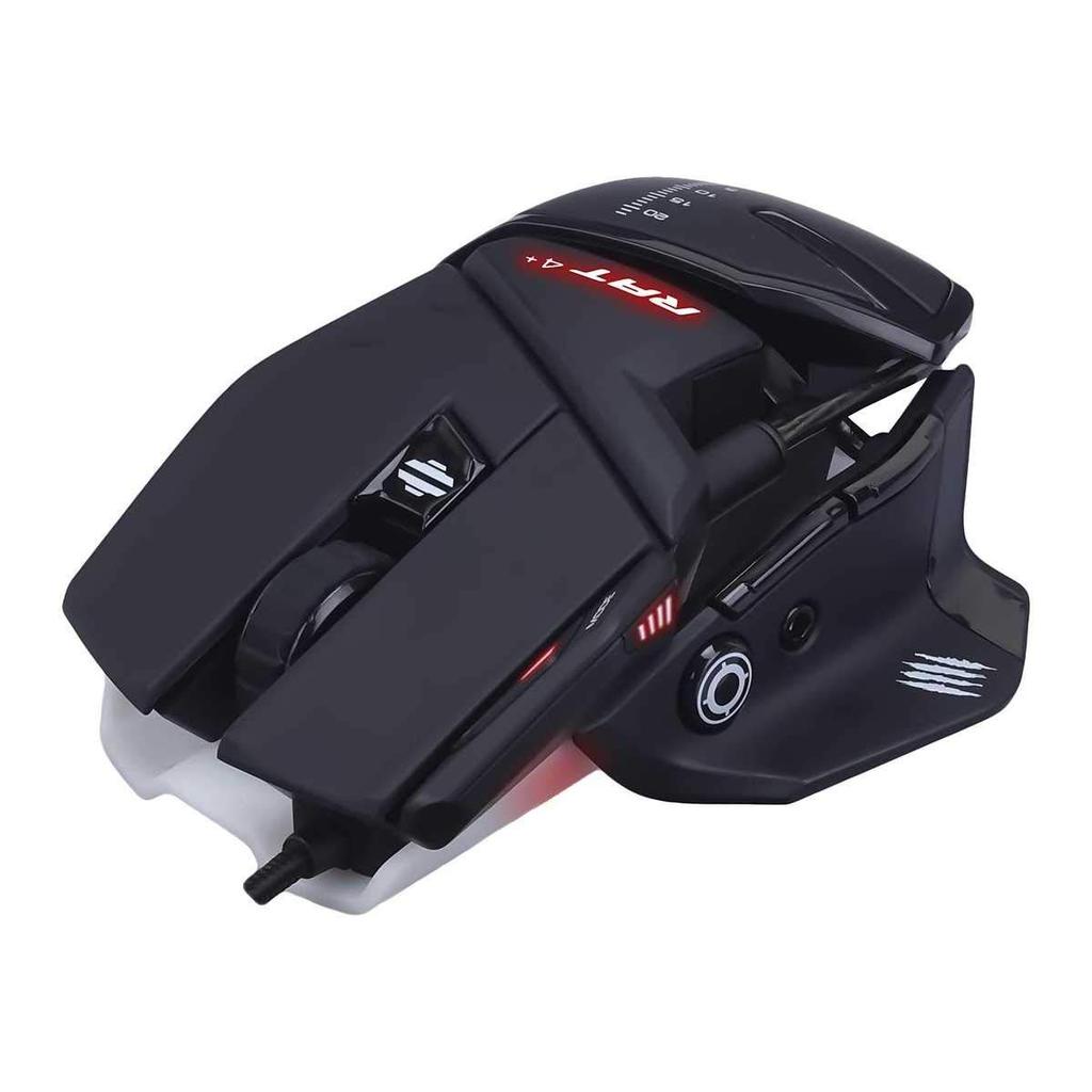 Mad Catz R.A.T.4 Plus Gaming Mouse, FPS, 7200DPI, Continuously Adjustable DPI, Sniper Aim Button, PS4