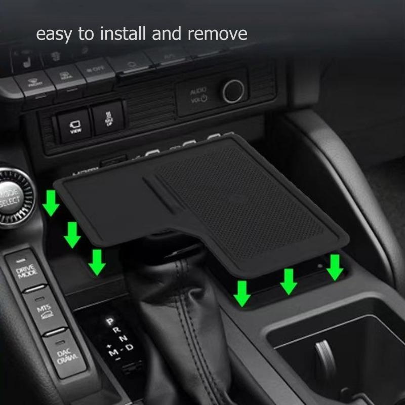 För Land Cruiser Prado 250 LC250 J250 2025 Trådlös Laddning Silikon Skyddsdyna Förvaringslåda Interiörtillbehör