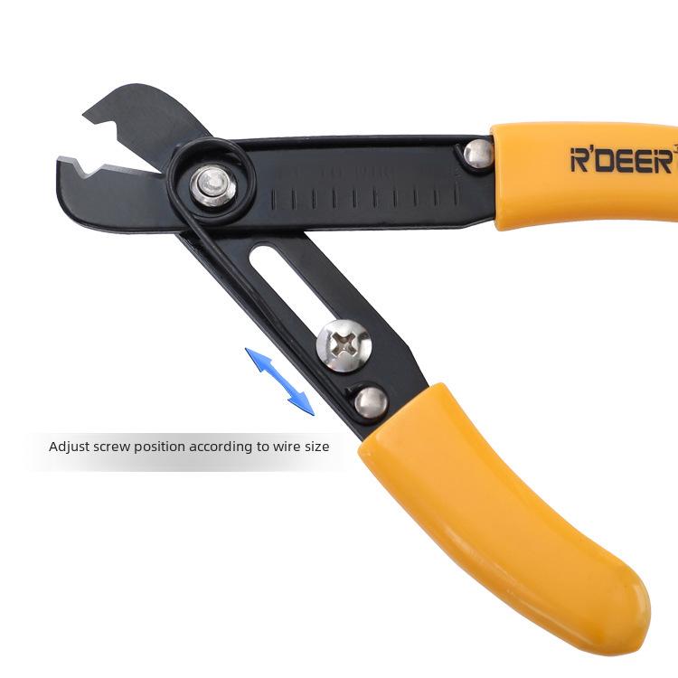 Adjustable Single-Hole Wire Stripping Pliers, 65# Manganese Steel for Electronics and Telecommunications