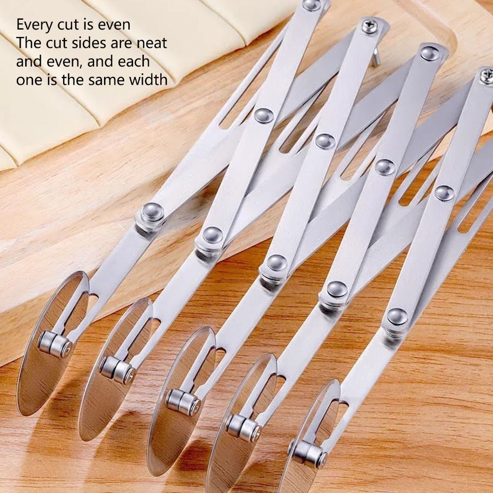 3 Wheel Pastry Cutter Multi Round Dough Cutter Durable Baking Roller Baking