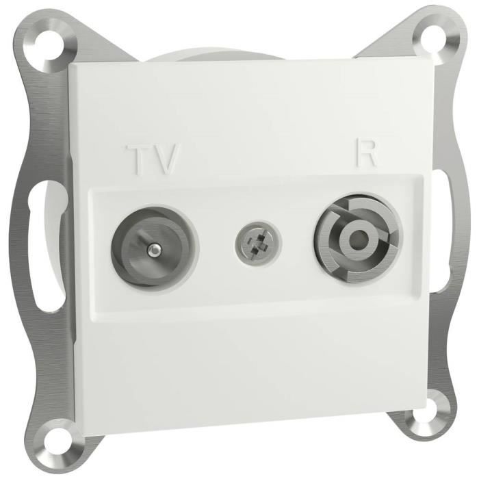 Prise terminale TV, radio - SCHNEIDER ELECTRIC - EPH3300721D - Blanc - Carré - Intérieur