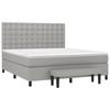 Maison Exclusive - Sommier à lattes de lit avec matelas Gris clair 160x200cm Tissu
