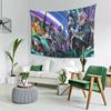 Vibrant Anime Heroes Tapestry Perfect for Gamers  Add Adventure and Style to Bedroom Living Room with Stunning Wall Art