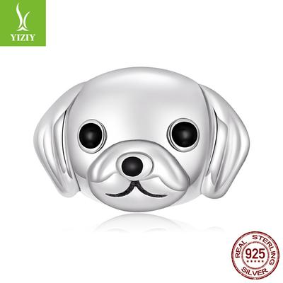 Niedliche Golden Retriever DIY Perlen Schmuckzubehör, Exquisite Tier S925 Sterlingsilber Perlen Lose Perlen