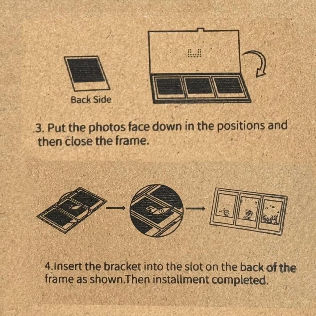 A Transparent Triple Photo Frame for three TAX mini photos. Transparent creative display photo frame for 3-inch photos.