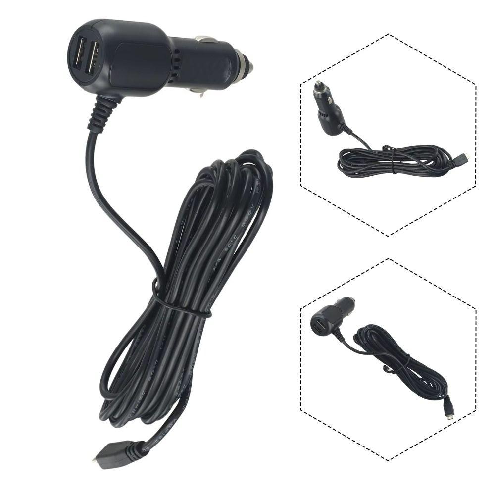 Type-C Mini-USB Dash Cam Charger 12V/24V Input Vehicle Power Adapter Car Accessories