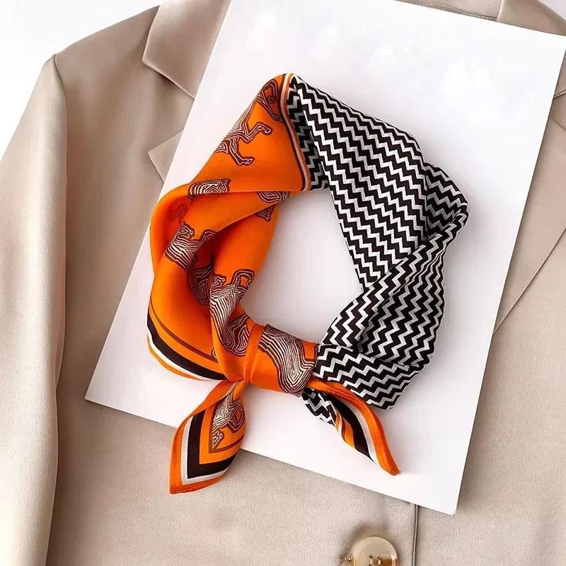 New 100% Natural Real Silk Scarf Fashion Women Summer Beach Small 53*53cm Neck Scarves Shawl Bandana Hijab Pashmina Poncho 2026