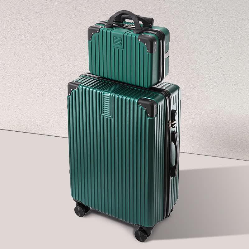 HANDUNYOU Durable Aluminum Frame Rolling Suitcase 24 inches