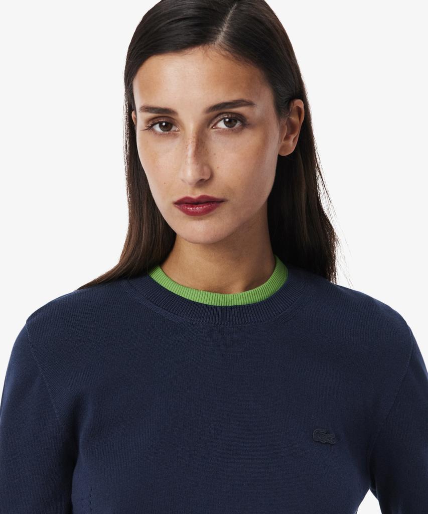 LACOSTE Women'S Light Cotton Crew Neck Sweater Af4145-56G 166