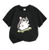 Cute Cartoon Hamster Surfing On Cucumber Kids Unisex 100% Cotton T-Shirt, Casual Crew Neck Short Sleeve Summer Tops for Boys Girls Comfortable Soft Da