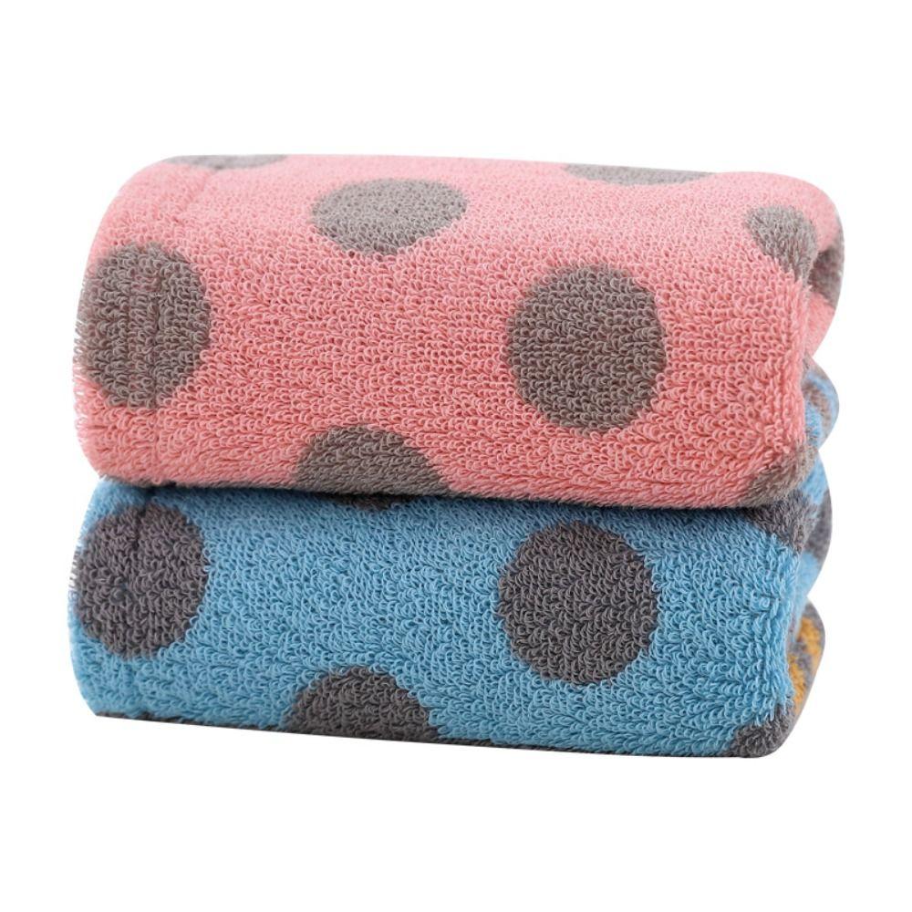 2Pcs Thickened Stripe Spot Baby Bath Towel 30x60cm Shower Towel Cotton Hand Towel  Face Wash