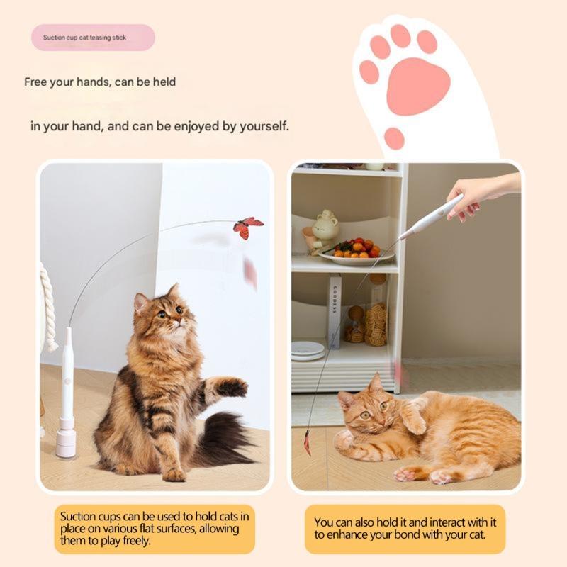 Interactively Butterfly Cats Toy for Hour of Fun Stimulating Natural Hunting Instincts Enhancing Cats Happiness Health