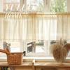 French Country Lace Magic Tie Short Curtain Kitchen Door Window