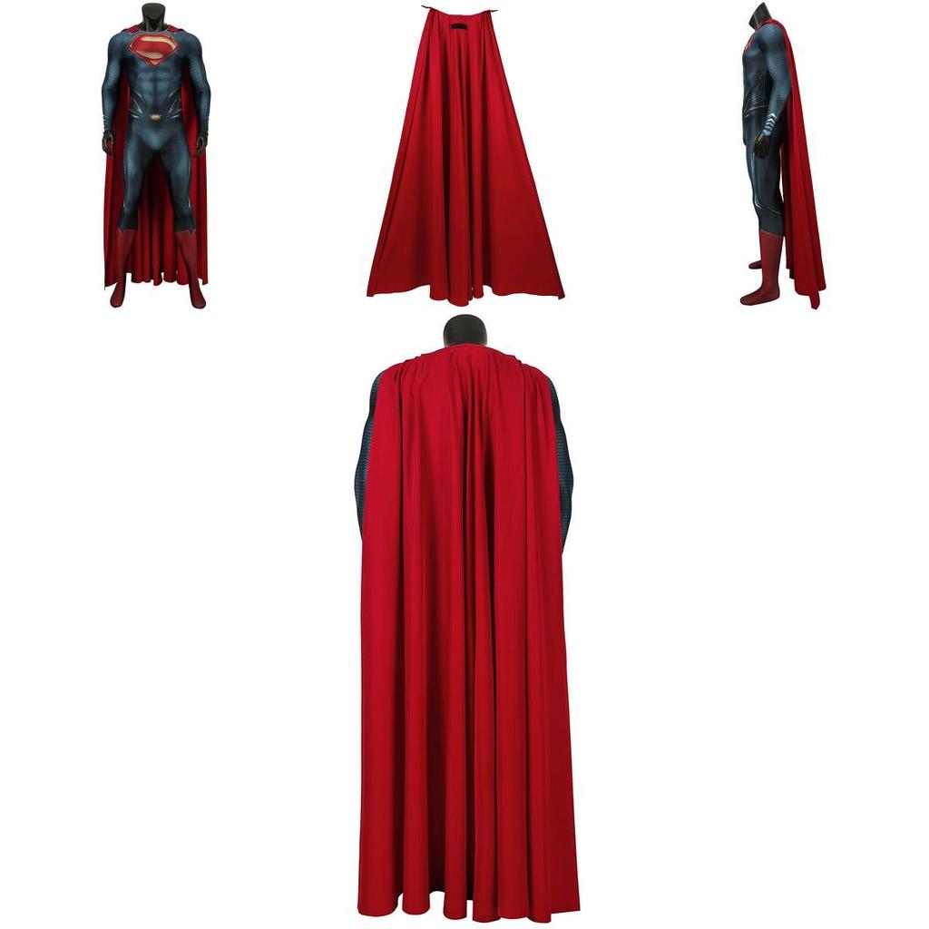 Quality Superman Man Of Steel Cosplay Costume For Unisex Adults And Kids**
