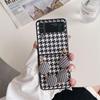 Applicable to Samsung ZFold3 plaid bracelet folding protective case zflip3 portable anti-drop leather case zflip4