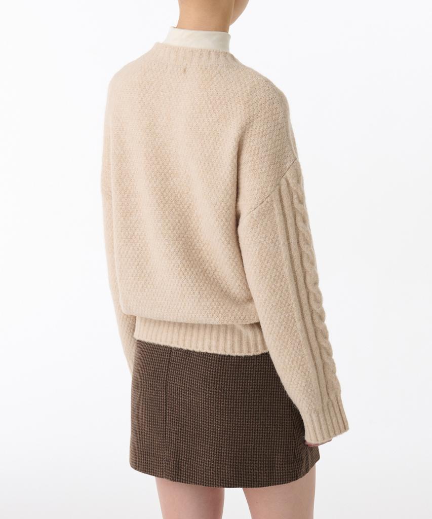 MUSINSA STANDARD WOMAN Women'S Soft Aran Cable Knit [Ivory]