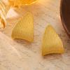 Granular Chain Stud Earrings Niche Light Luxury Design Earrings Medieval Triangular Metal Stud Earrings