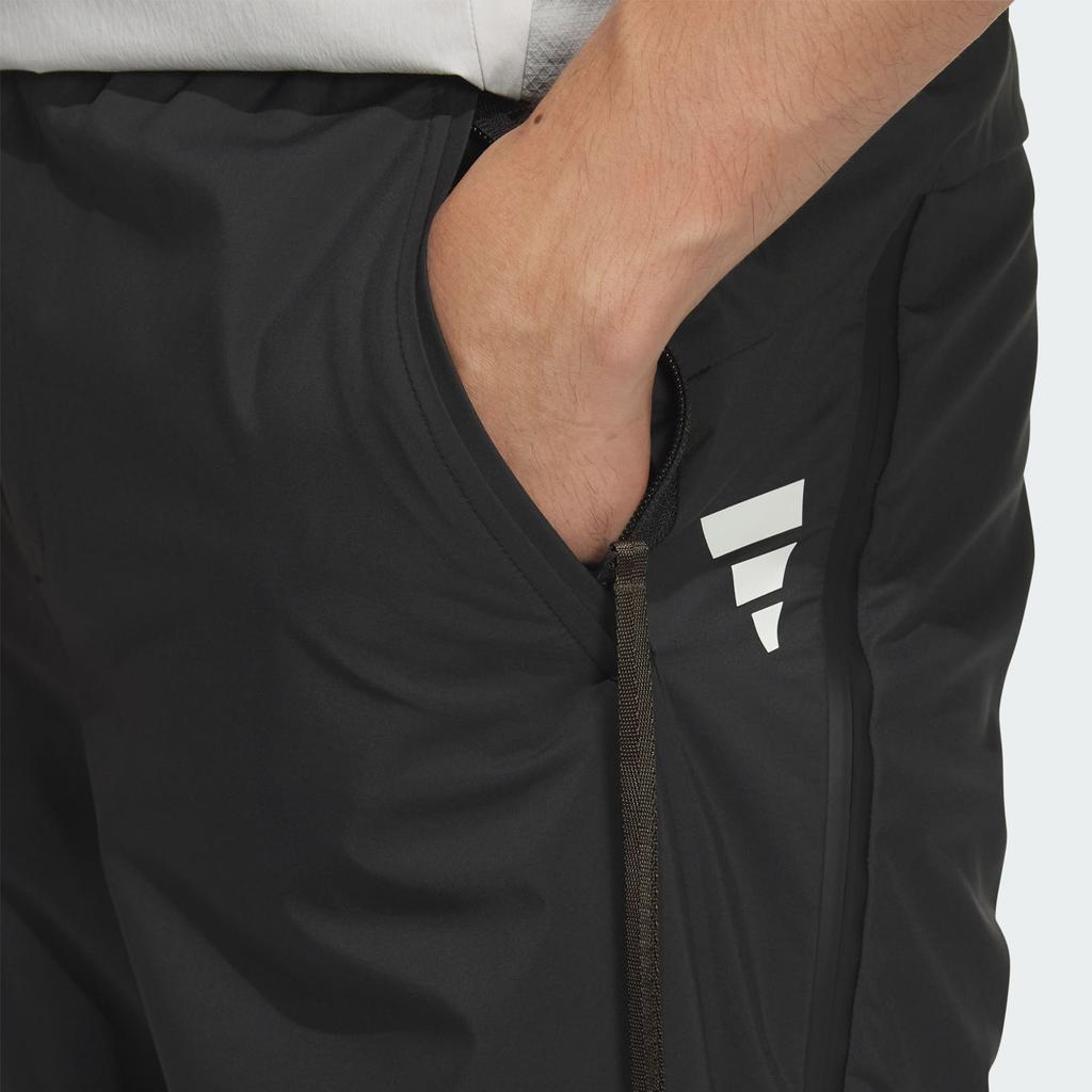 Adidas Pre Woven Tracksuit Bottoms Comfortable Water-Resistant Mid-Rise Casual Pants Men Bottoms Black JN3487
