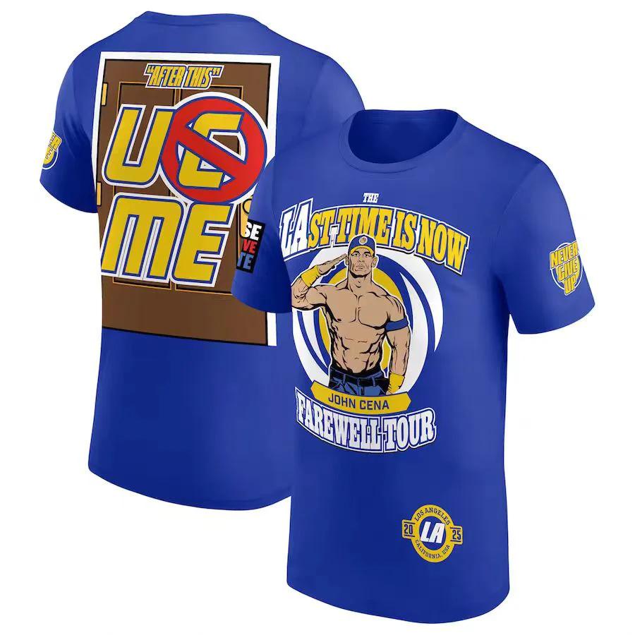 Herren John Cena Verabschiedung 2025 Perth Gelb Rundhals Kurzarm T-Shirt Berühmter Wrestling-Wettbewerb Sommer Bequem Übergröße T-Shirts