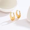 Elegant Titanium Steel Gold-Plated Earrings: Trendy, High-End Design with a Chic, Modern Style.