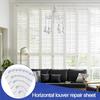 8 Pcs Horizontal Blind Repair Tabs Mini Blind Slat Repair Kit Horizontal Blinds Replacement Slats White Blind Fixers for Horizontal Blinds (1" W x 3"