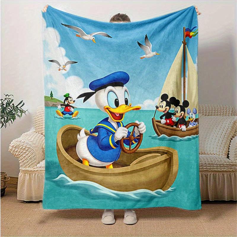 1pc, Disney's Donald Duck and Friends Adventure Blanket - Seasonal Universal, Home Decor, Soft Flannel Throw Blanket - Versatile & Cozy for