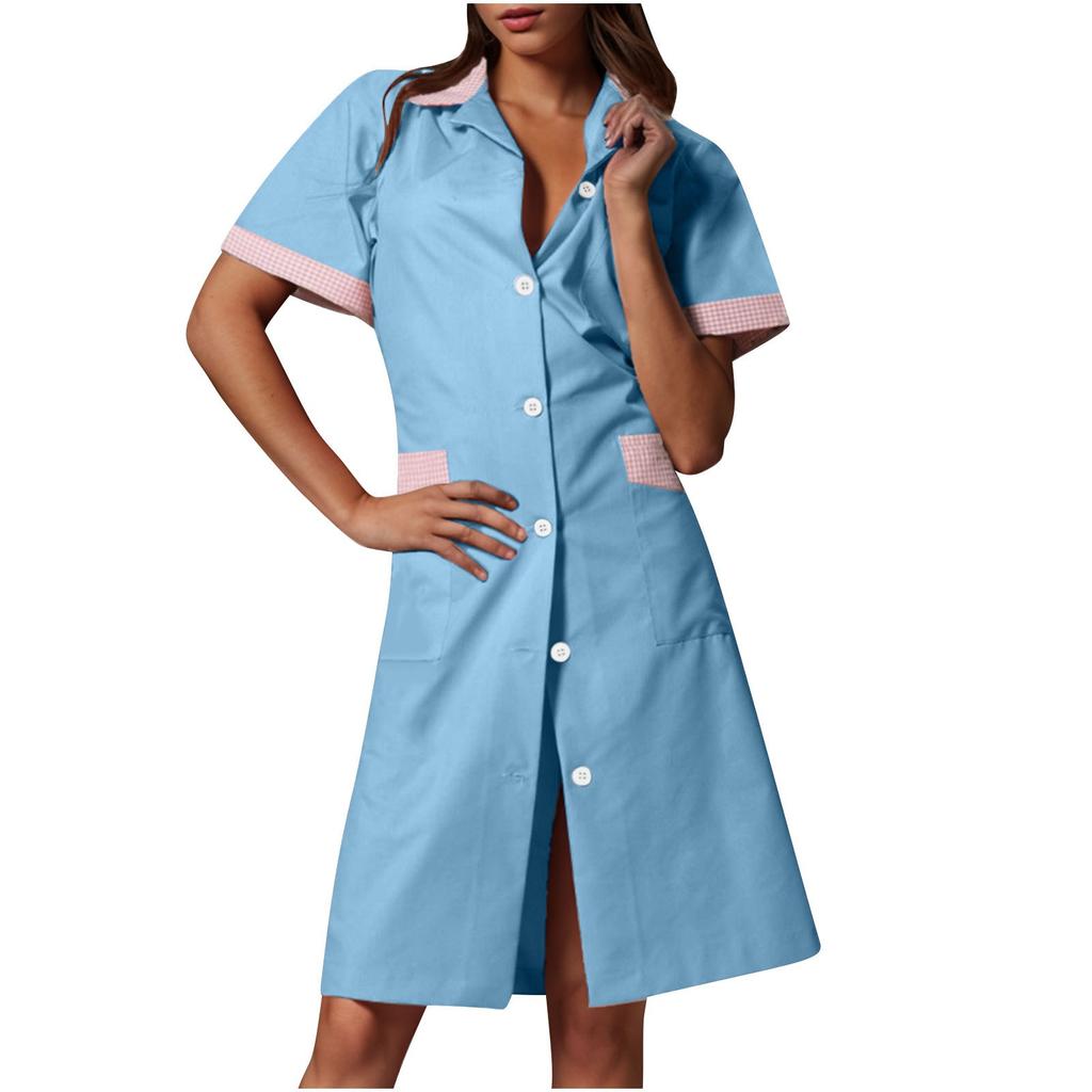 Women's Fashionable Pharmacr Uniform  Uniform Long And Short Sleeve Slim Fit Work Clothes