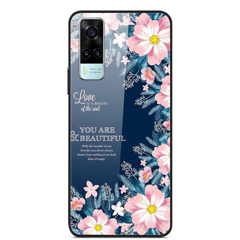 Tempered Glass Case For Vivo Y31 Y51 Case Soft Silicome Bumper For Vivo Y51 Y31 Phone Case Hard Glass Back Cover Y 31 Y 51 Funda