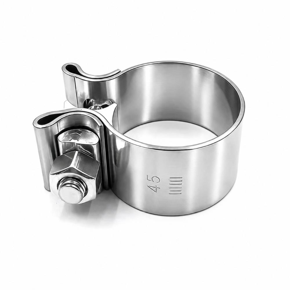 Stainless Steel Pipe Connection Hoop 40-76mm Steel Pipe Clamp Strong Hose Clamp