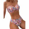 Sexy Flowers Printed Ruffled Frilled Bikini Women Swimwear Female Swimsuit Two-pieces Bikini Set Bather Bathing Suit Swim