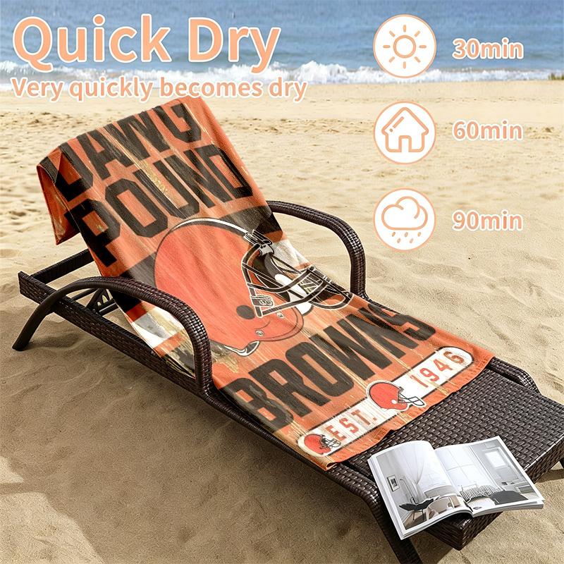 Cleveland Browns Beach towels also serve as bath towels summer essential a musthave for the outdoors the beach and the pool