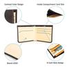 CONTACT'S Genuine Leather Vintage Short  Men Wallet Card Holder RFID Small Male Coin Purse Wallets