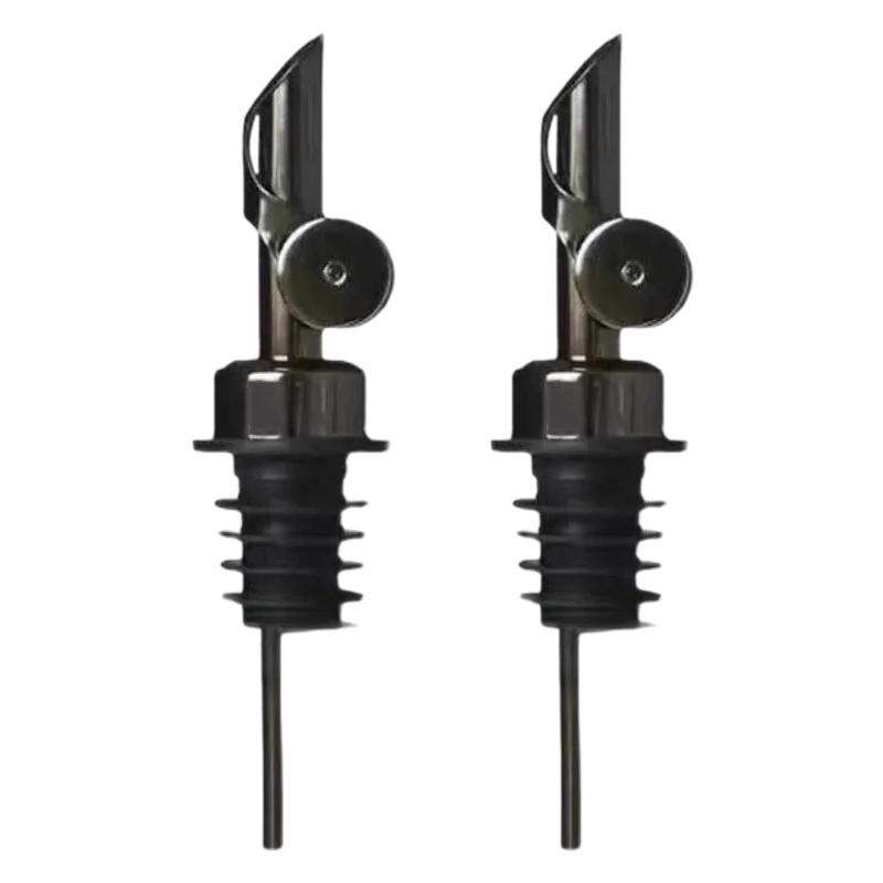 1PC Oil Bottle Stopper Cap DispenserStainless Steel Automatic Open Cap Pour Nozzle Sprayer Leak-Proof Wine Spout Kitchen Tool