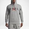 Jordan Sweatshirts Men's Gray Hooded Moderate Regular (Unisex) Sweatshirts 834372 063