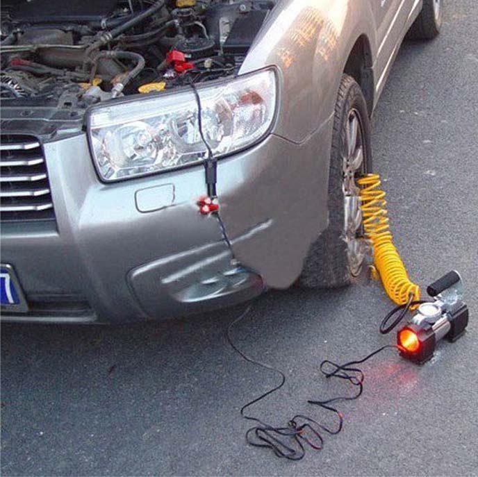 Black & Red Alligator Clips Battery Cables with Cigarette Lighter Plug for Emergency Jump Start