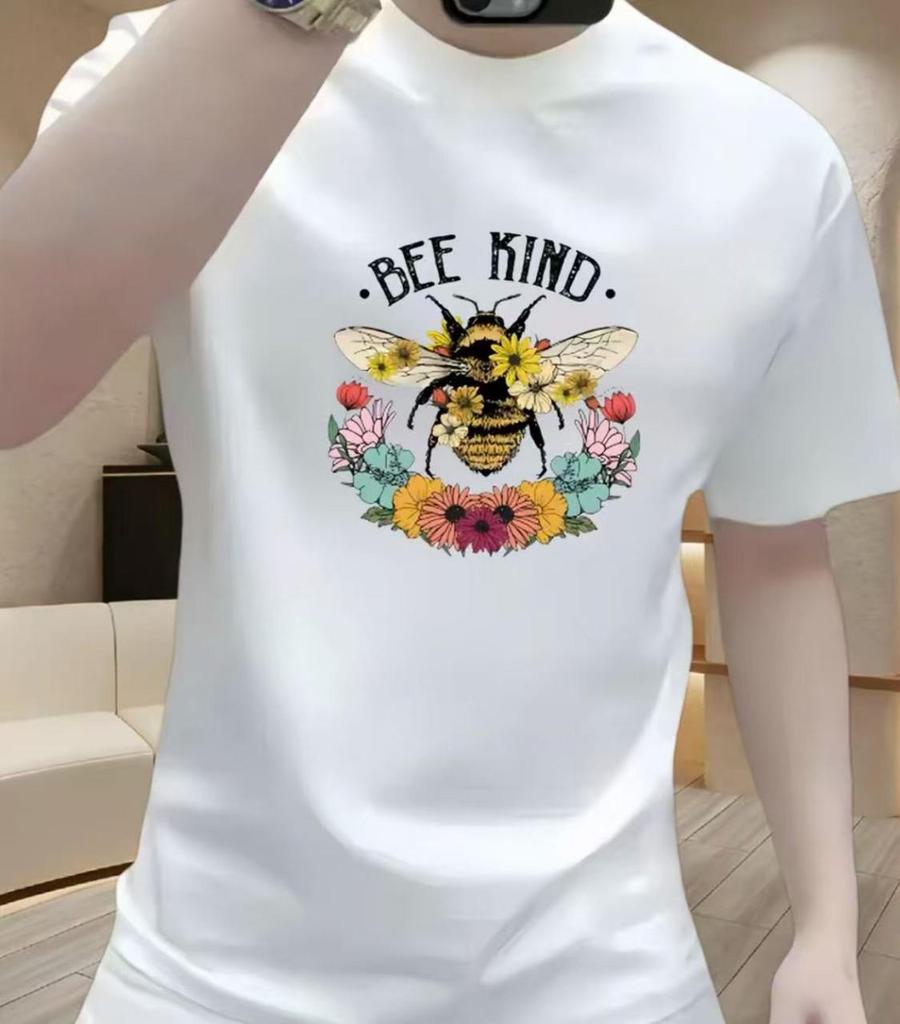 Trendy Brand Men's Luxury Round Neck Short-Sleeve Summer T-Shirt - Casual, Versatile, High-Quality Print