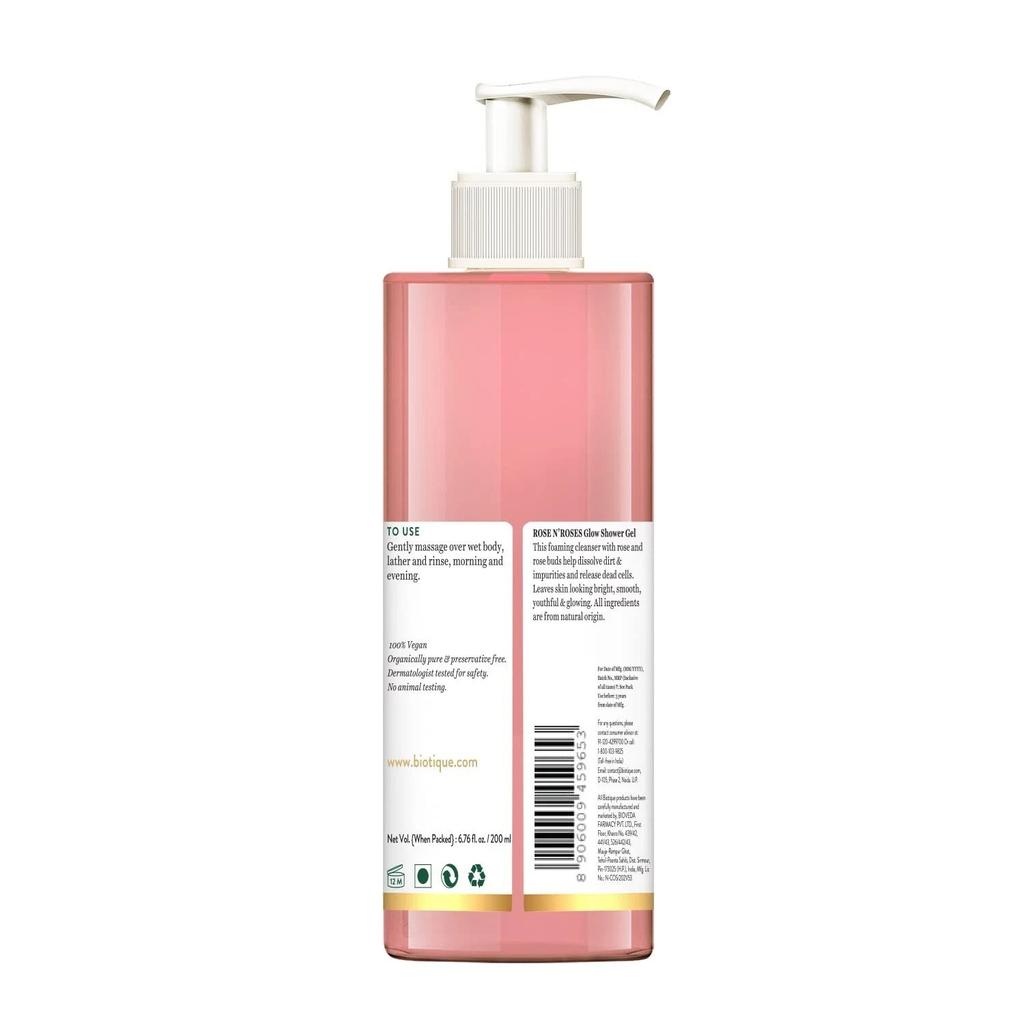 Biotique Advanced Organics Rose N'Roses Glow Shower Gel (200ml),