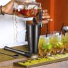 Koktejl Shaker Bar Set: 2 vážené Boston shaker, cedítko na koktejly, odměrka, muddler a lžička, kleště na led a 6 nalévátek na lahve