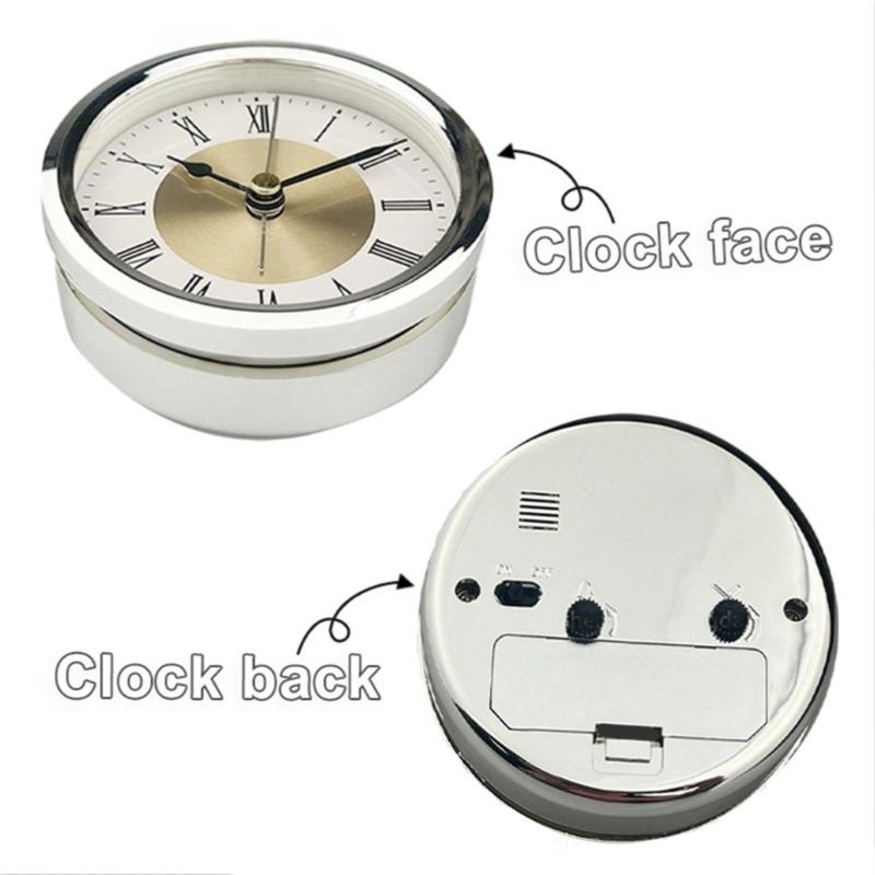 Modern Minimalists Alloy Alarm Clock Insert Quiet Operations Large Roman Numberals Clock Movement Easy Battery Access