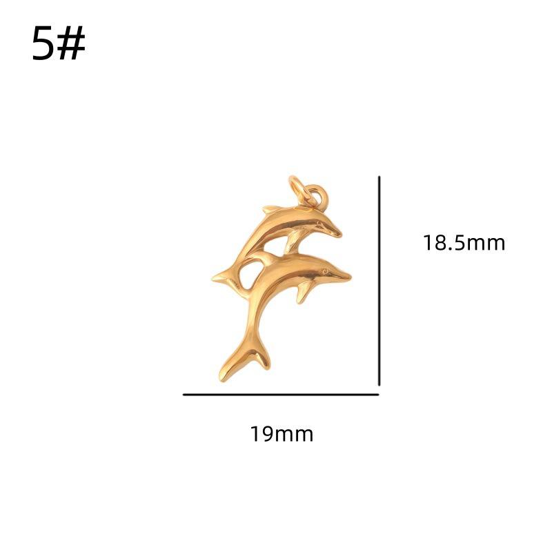 Ocean Series Stainless Steel Pendants: Starfish, Shell, Seahorse, Seashell, Dolphin, Whale Tail DIY Jewelry Accessories.
