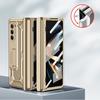 Galaxy Z Fold5 Case Full Coverage Shockproof PC Cover With Built-in Stand In Gold Green Blue Black