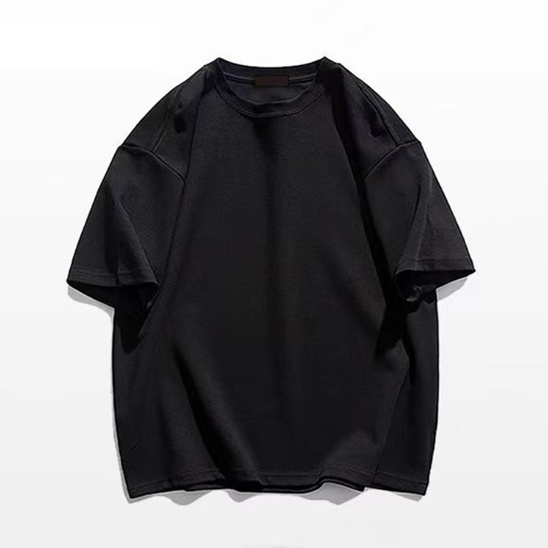 Unisex Big Size High-Quality 100% Cotton Basic Casual Short Sleeve T-Shirt In Solid White