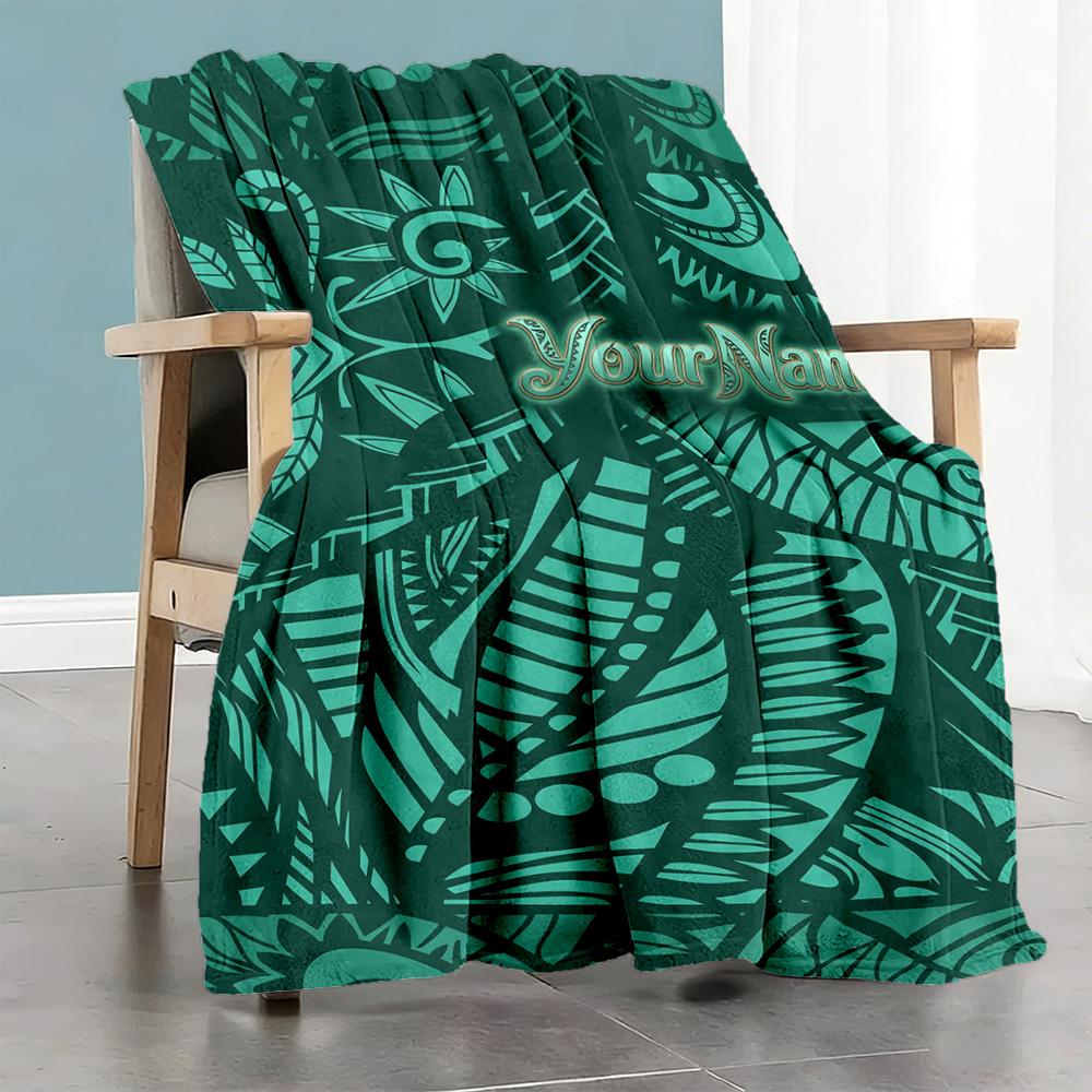 Ethnic Tribal Patterns Personalized Name Blanket Multi-purpose Personalized Blanket Comfortable Suitable for Bed Picnics Chair Nap All-Season Use