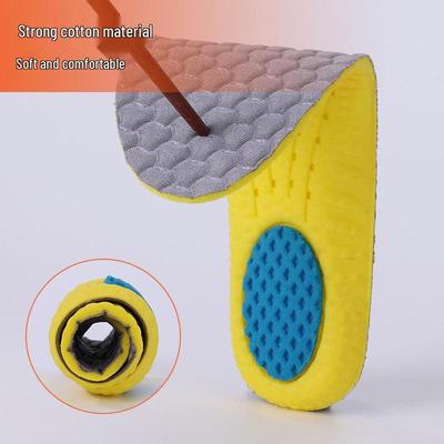 Men's Thickened Breathable Sports Insoles for Running & Military Training - Shock Absorbing, Deodorizing, Sweat-Wicking, Soft Full Soles.