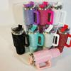 40oz Rhinestone-Inlaid Insulated Tumbler with Handle - Stainless Steel Double-Wall Cup for Outdoor and Car