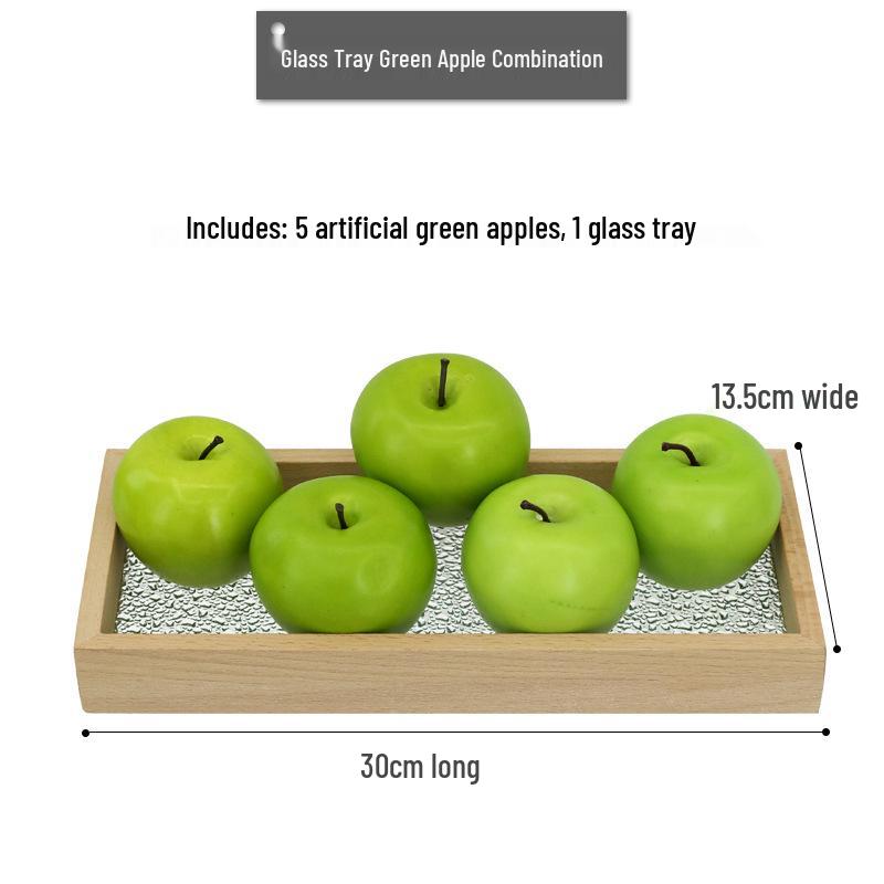 Green Apple Fruit Plate Décor for Dining, Showrooms, and Outdoor Picnic Photography
