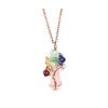Collar de Cristal Curativo Colgante Prisma de Piedra Preciosa Collar de Piedras Naturales Coloridas Collar de Árbol de Cristal Regalo de Energía Espiritual para Hombres Mujeres