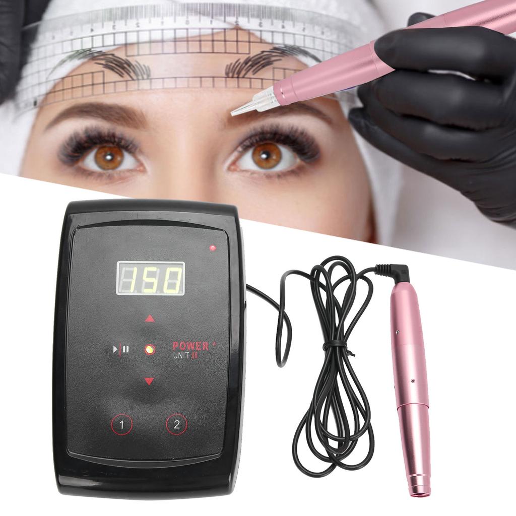 Tattoo Pen Power Supply Kit Eyebrow Lips Eyeliner Microblading Machine